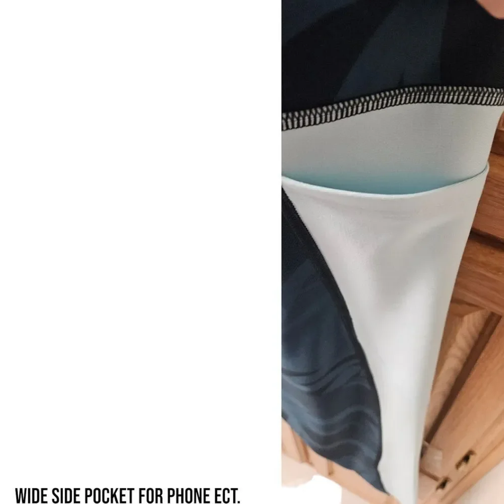 UNDER ARMOUR PLUS Multi- Color leaf Print High Rise Compression Ankle Leggings - Picture 7 of 16